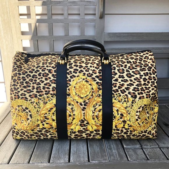 Versace Handbags - Versace Baroque Cheetah Duffle Bag